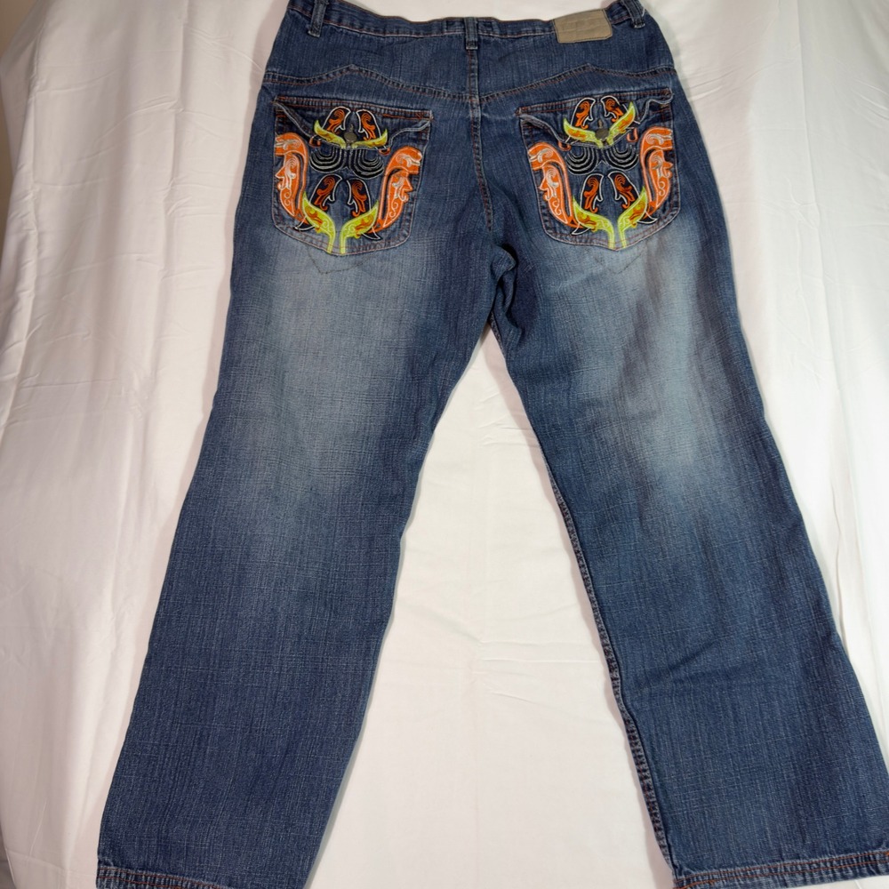 Red Ape Denim Company‎ Embroidered Blue Jeans Men's 38/32